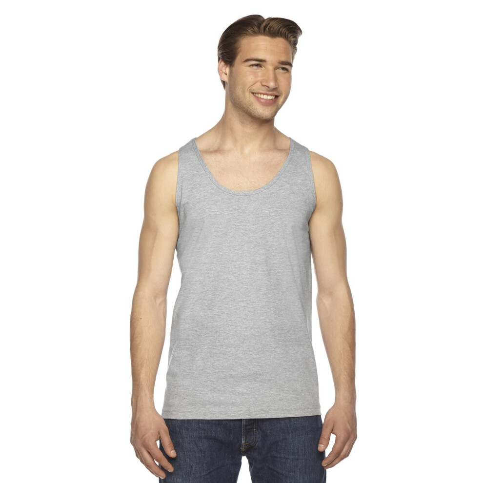 American Apparel Men's Fine Jersey Tank - Heather Grey/L