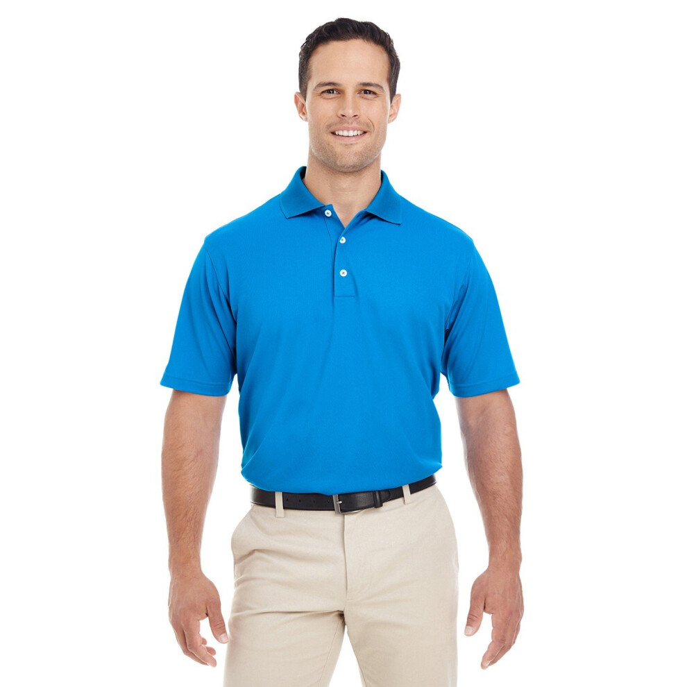 adidas Golf Men's Climalite Basic Short-Sleeve Polo Shirt  Shock Blue/