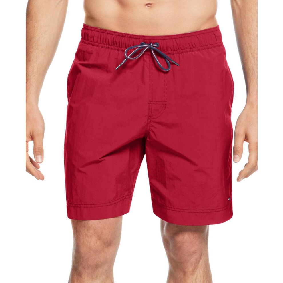 Tommy Hilfiger Men's Big & Tall The Tommy Swim Short  Primary Red  2XL