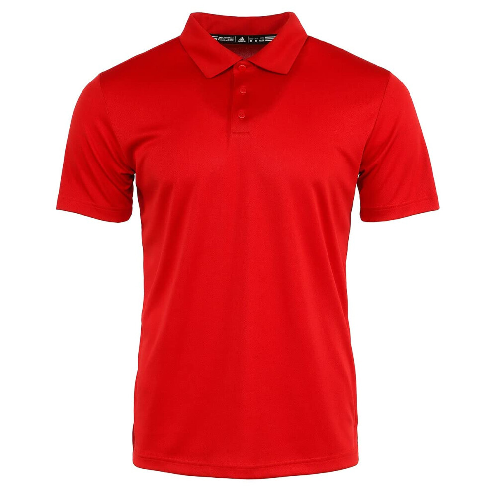 adidas Men's Climalite Grind Polo (Power Red  Medium)