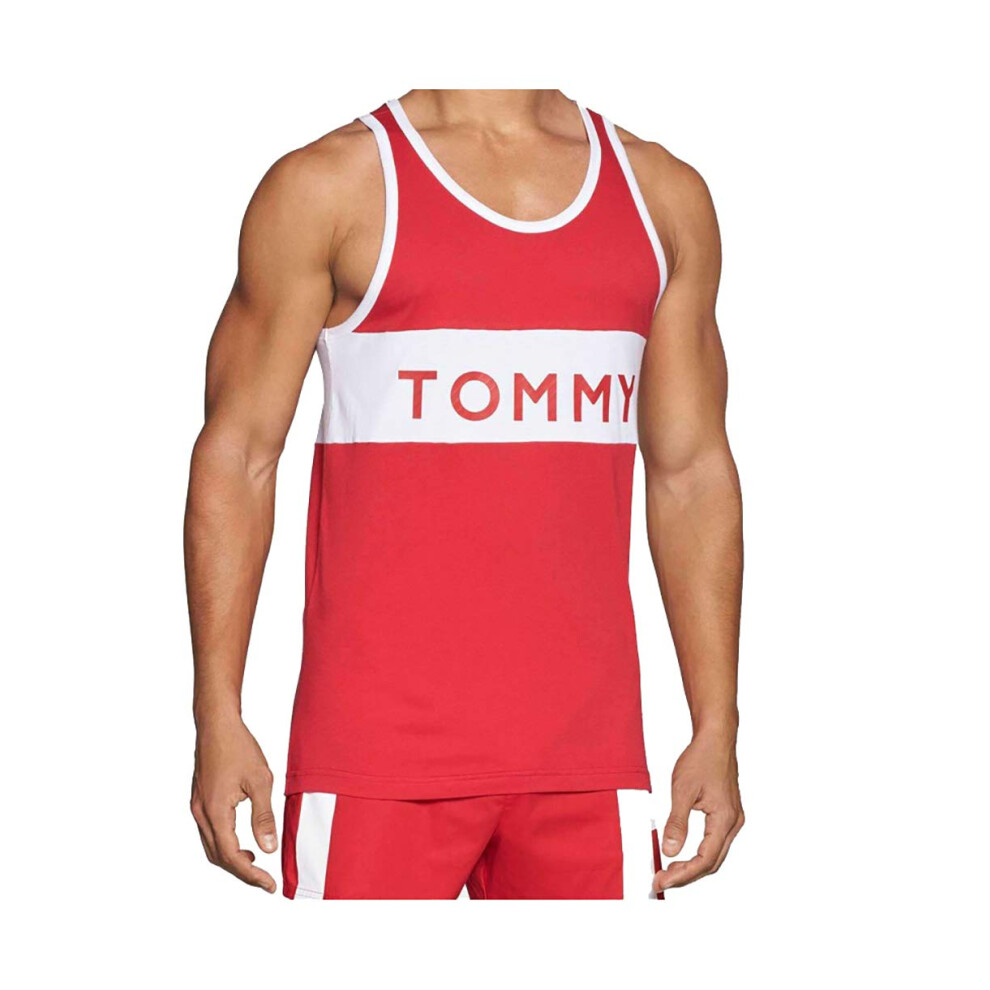 Tommy Hilfiger Men's Tank Top (Medium  Mahogany)