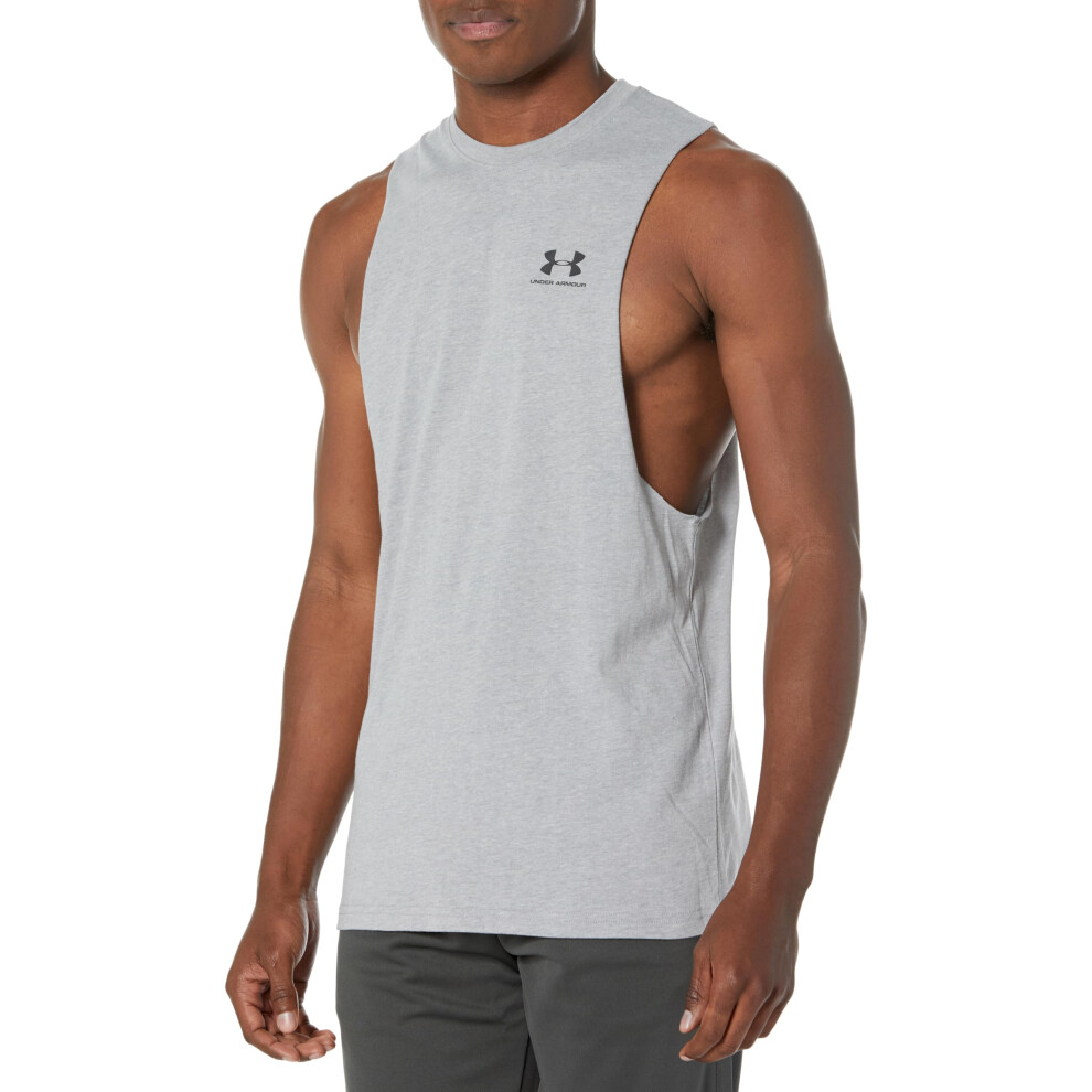 Under Armour UA Sportstyle Left Chest Cut-Off XL Steel Light Heather