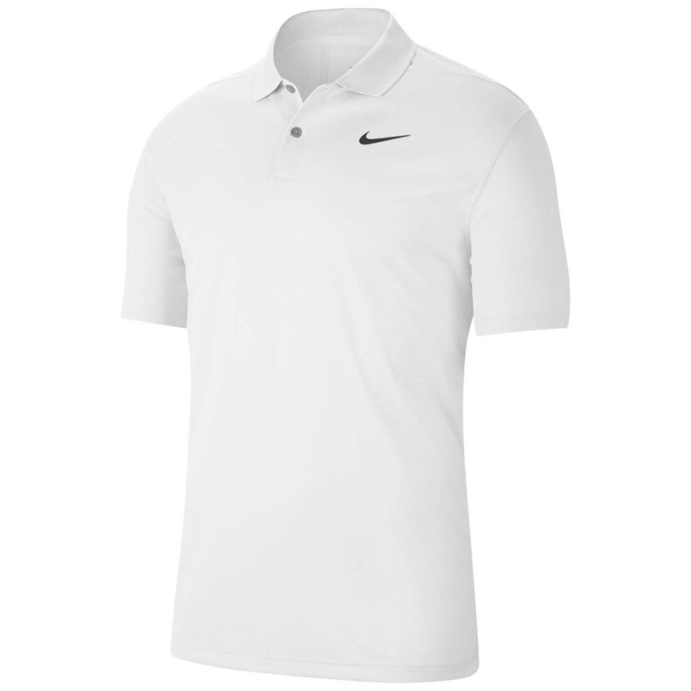 Nike Men's Nike Dri-fit Victory Polo  White/Black  Medium