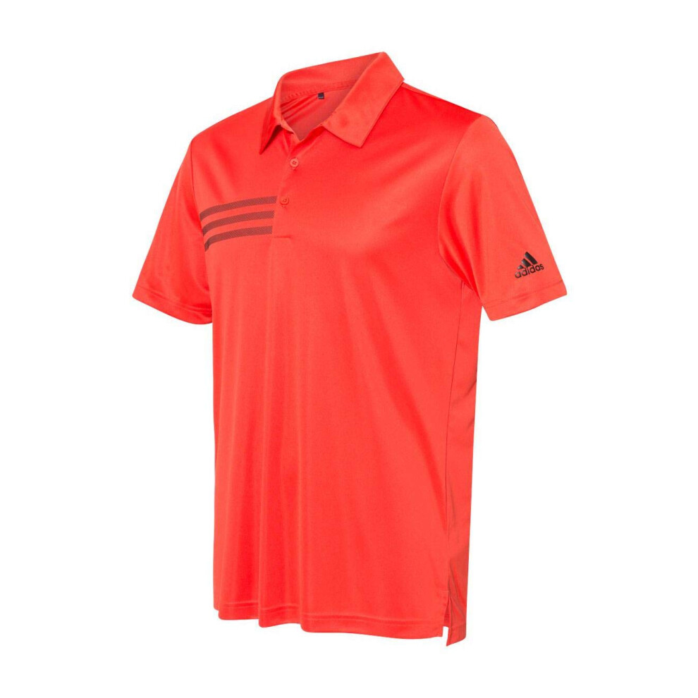 Adidas 3-Stripes Chest Sport Shirt L Blaze Orange/ Black