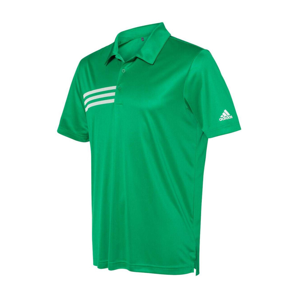 adidas Mens 3-Stripes Chest Sport Shirt (A324) - Team Green  XX-Large