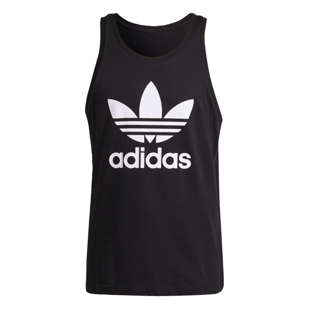 adidas Originals Men's Adicolor Trefoil Tank Top  Black/White  Small