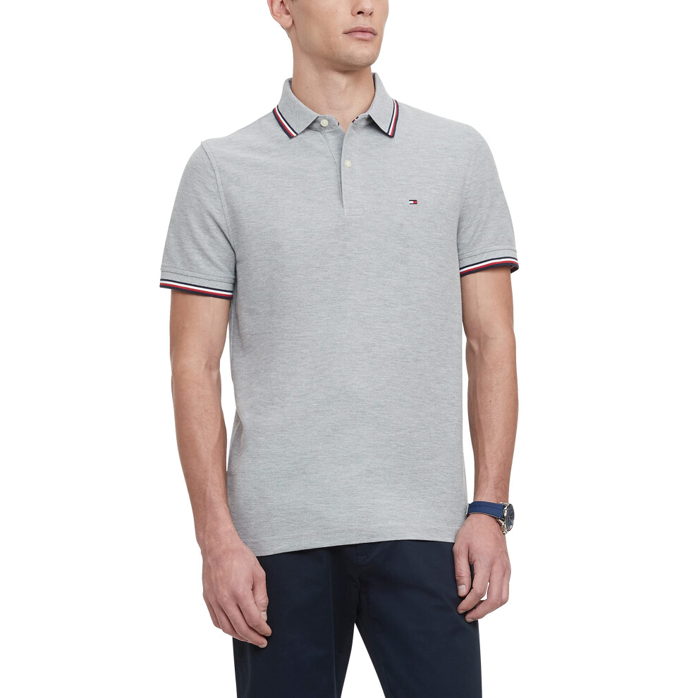 Tommy Hilfiger Men's Short Sleeve Moisture Wicking Stretch Polo Shirt