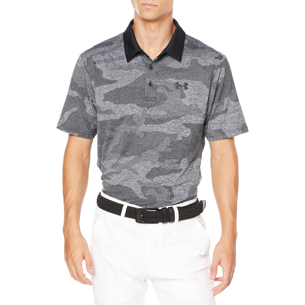 Under Armour Men's Playoff 2.0 Short Sleeve Jacquard Polo  (001) Black