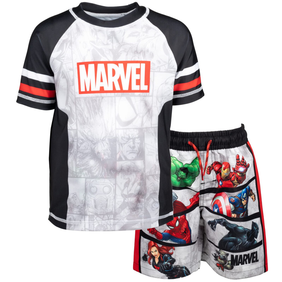 Marvel Avengers Spider-Man Iron Man Thor Big Boys Pullover Rash Guard