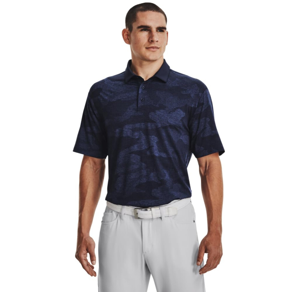 Under Armour Men's Playoff 2.0 Short Sleeve Jacquard Polo  (410) Midni