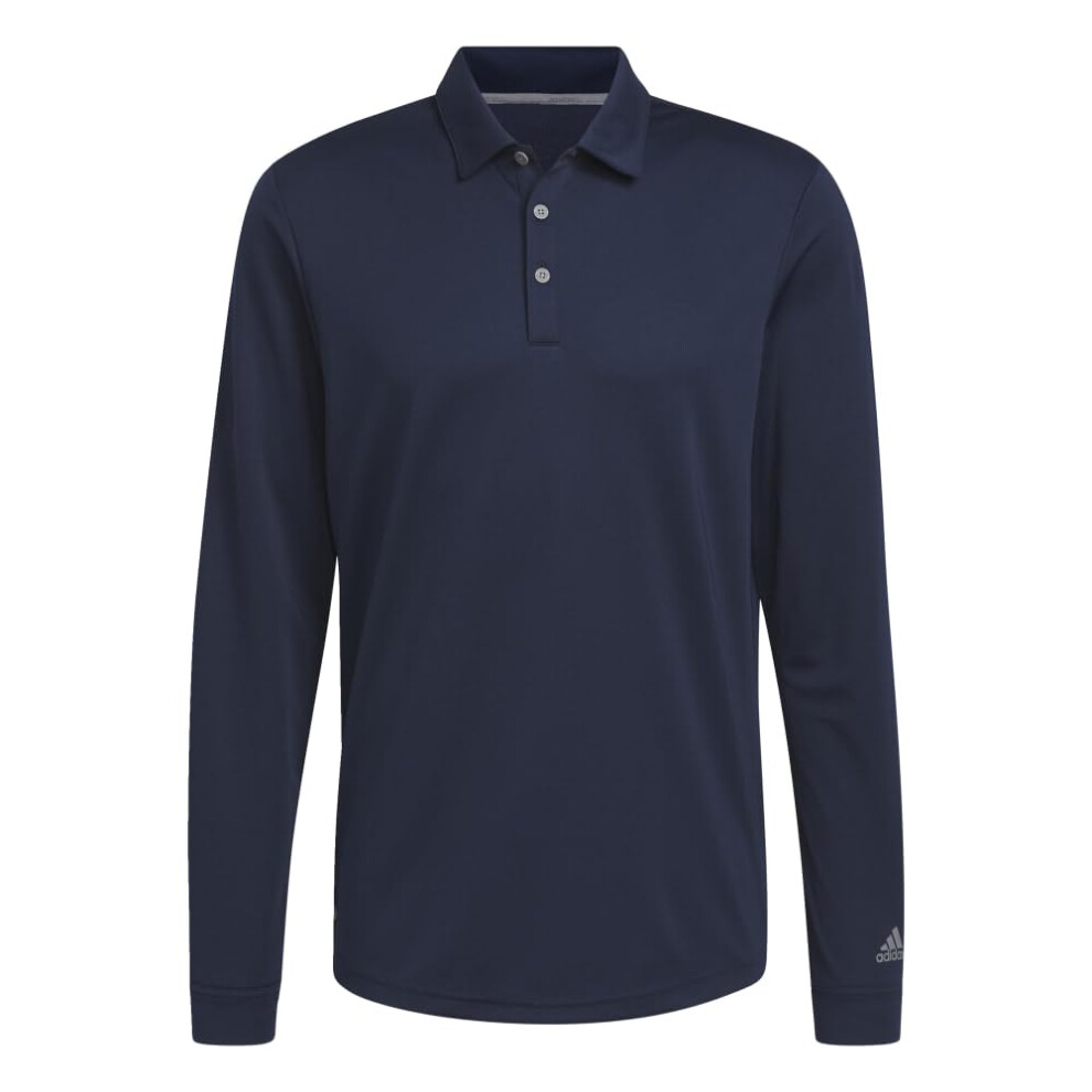 adidas Men's Long Sleeve Polo Shirt  Collegiate Navy  X-Large