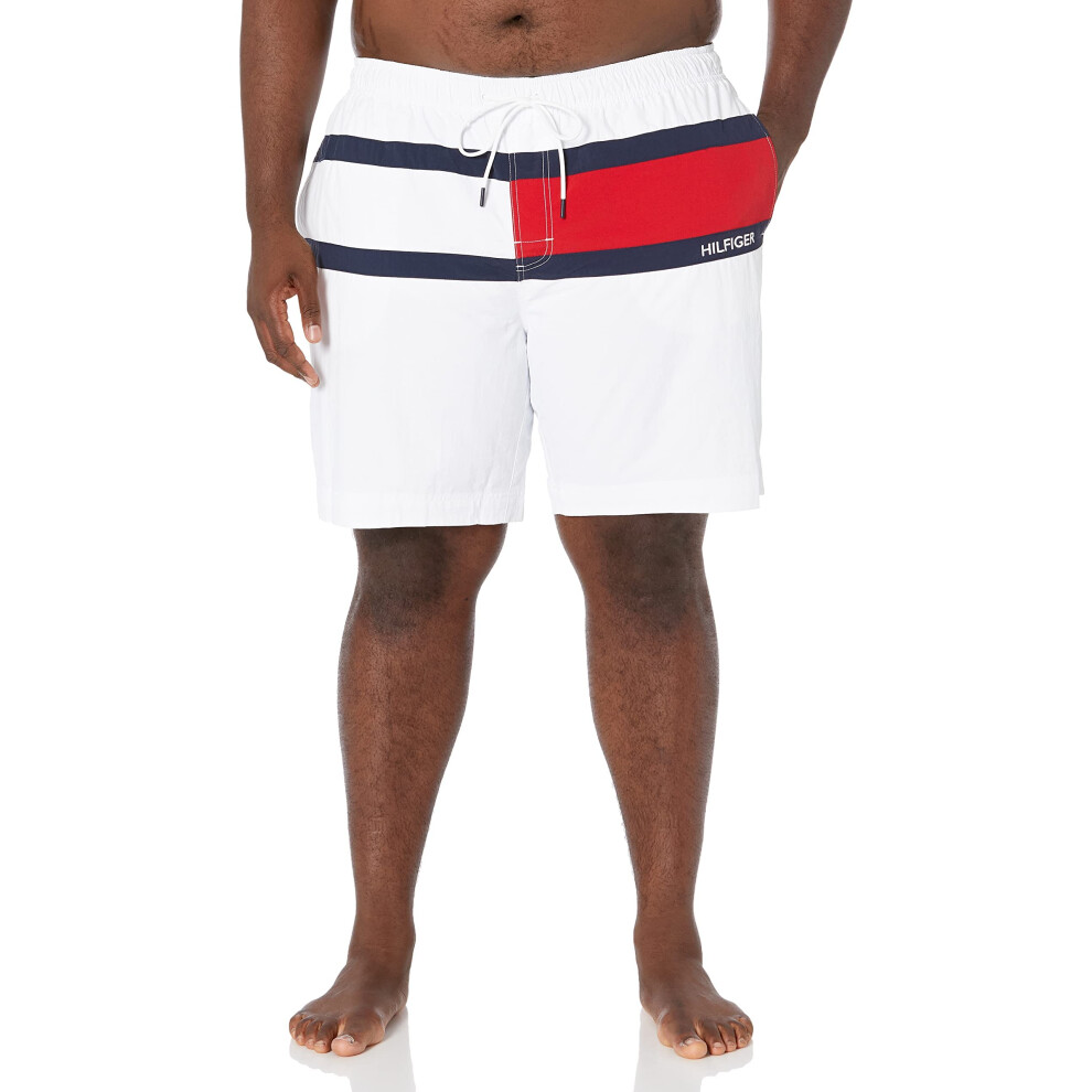 Tommy Hilfiger Men's Big & Tall 7  Logo Swim Trunks with Quick Dry  Br