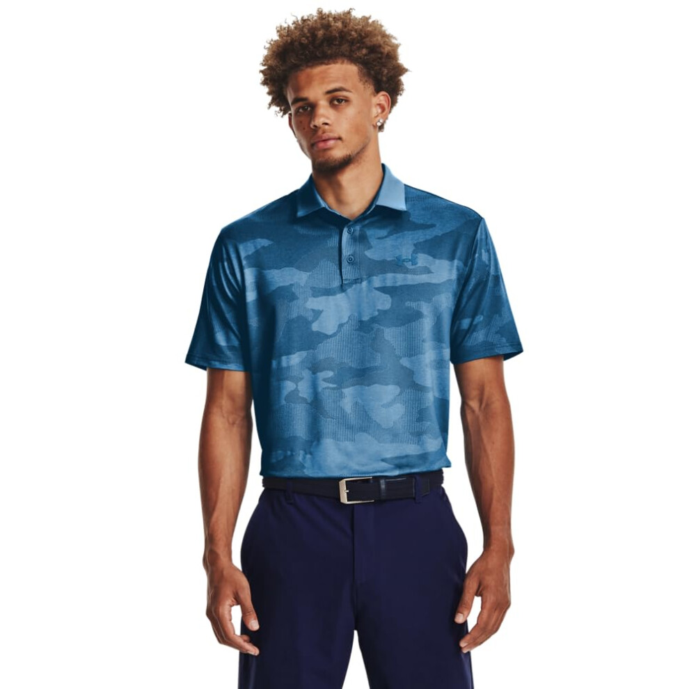 Under Armour Mens Playoff 2.0 Short Sleeve Jacquard Polo  (466) Cosmic