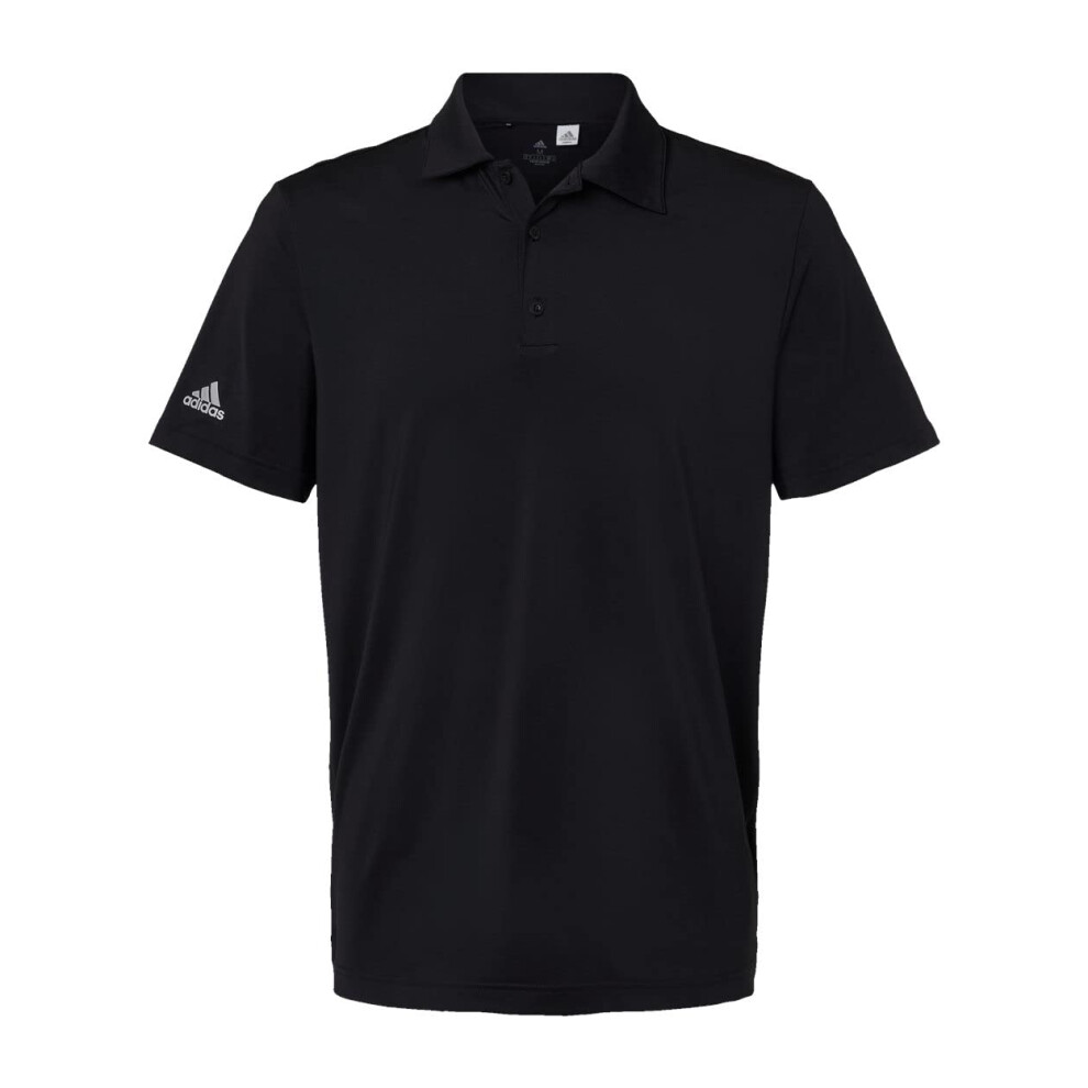 adidas Mens Ultimate Solid Polo  M  Black