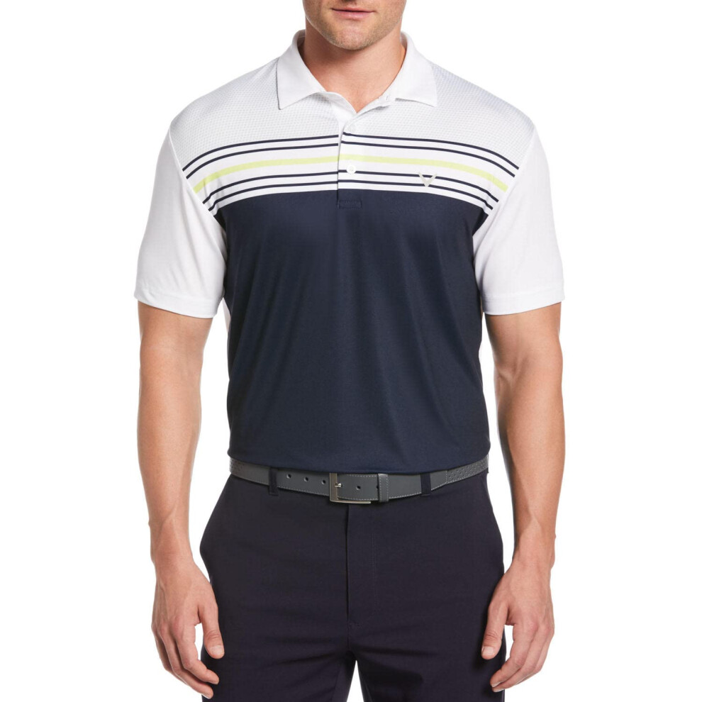 Callaway Performance Golf Polo  Peacot and White  Large