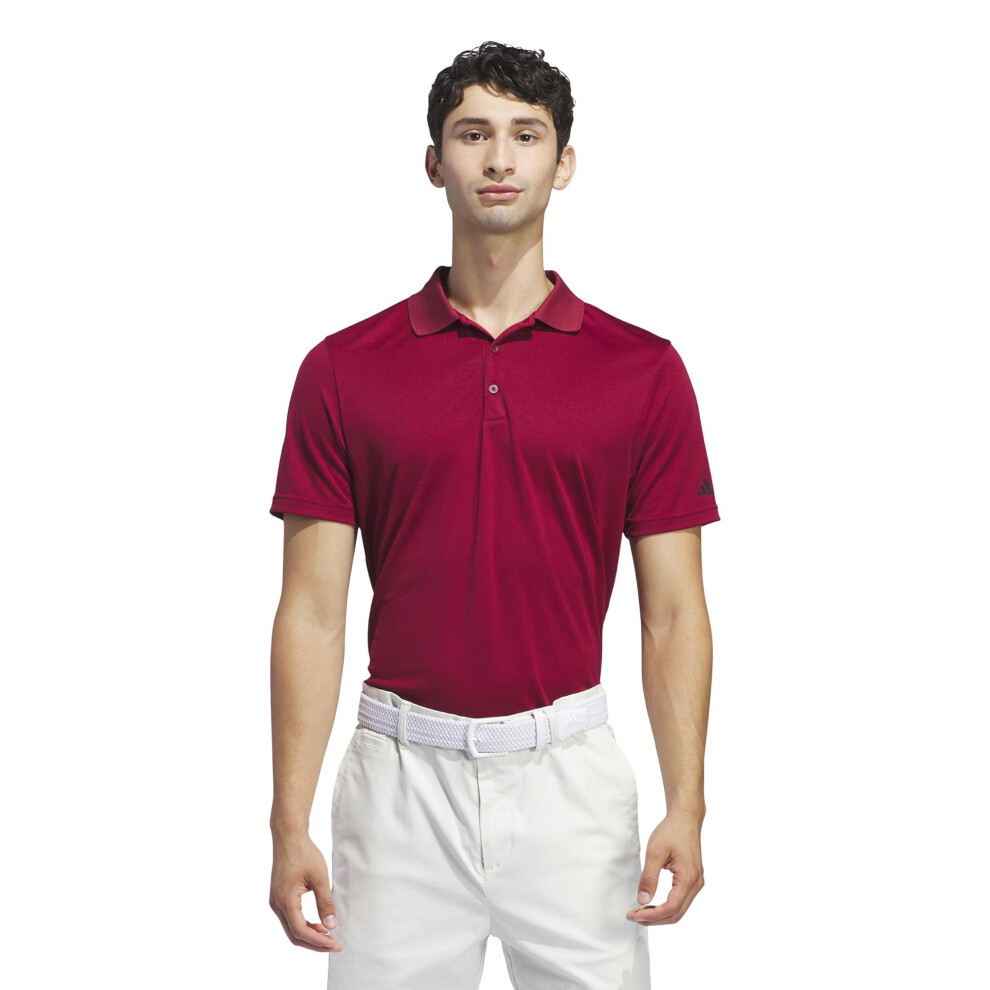 adidas Golf adi Performance Short Sleeve Polo Collegiate Burgundy SM