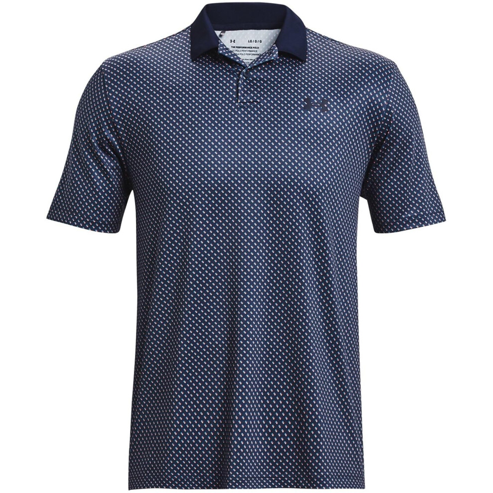 Under Armour Performance 3.0 Novelty Polo Midnight Navy/Venom Red/Midn