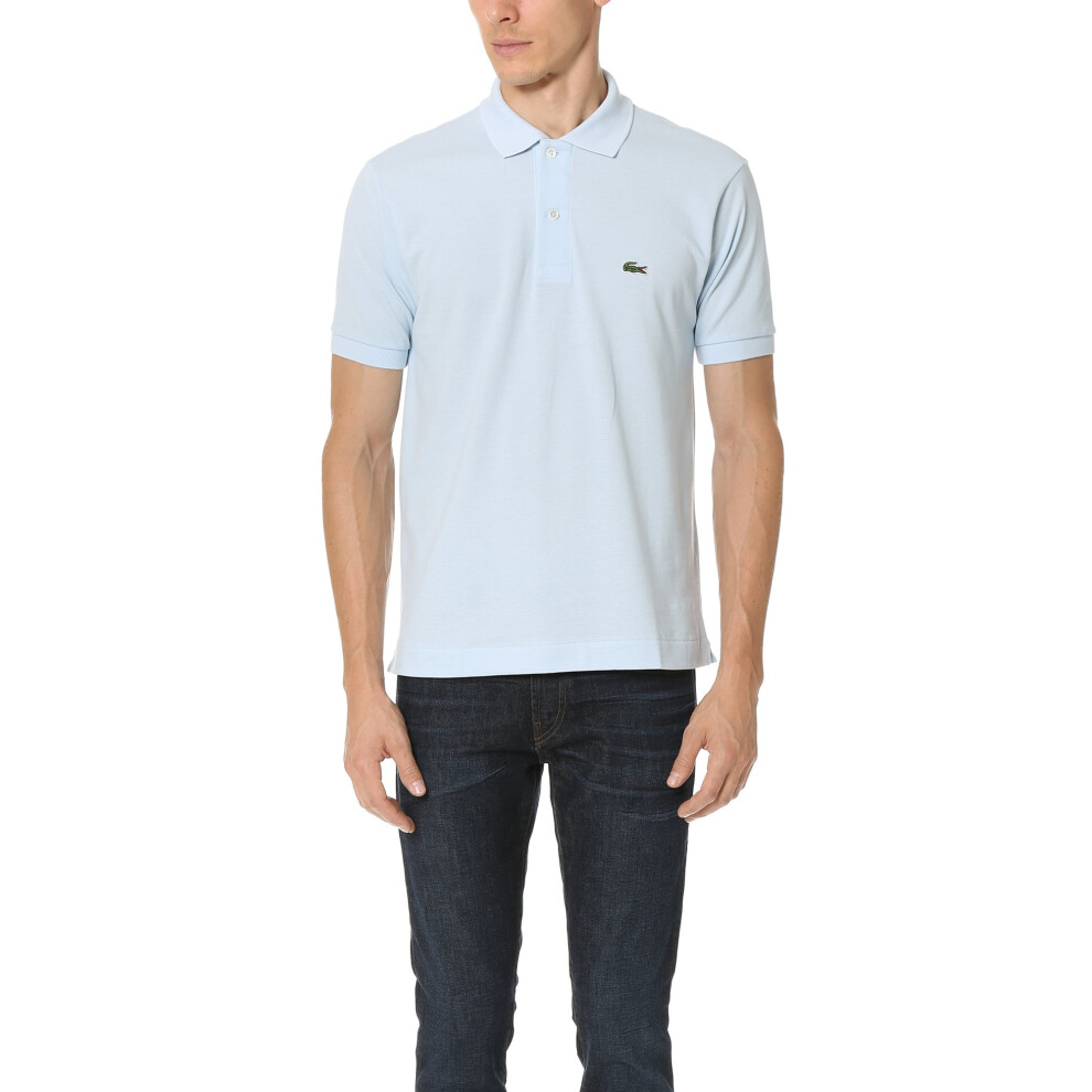 Lacoste Mens Short Sleeve L.12.12 Pique Polo Shirt  Rill Light Blue  M