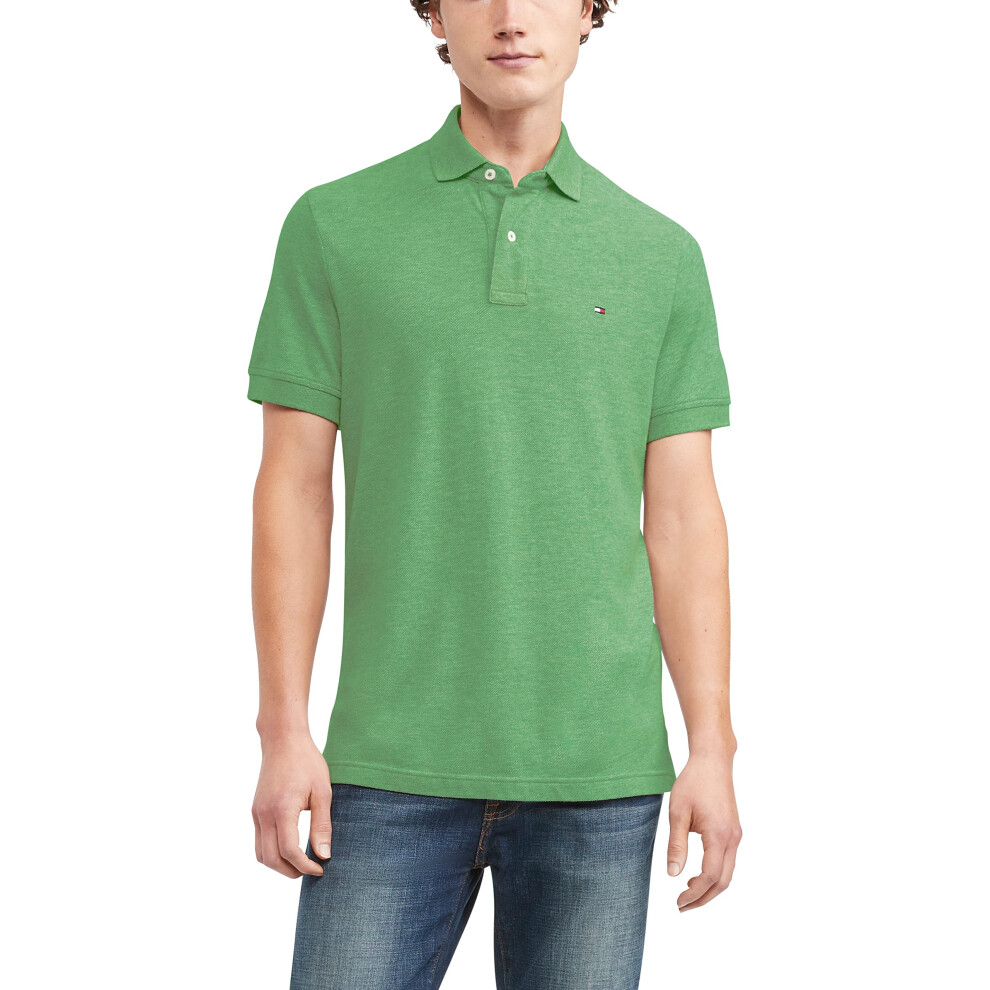 Tommy Hilfiger Men's Regular Short Sleeve Cotton Pique Polo Shirt in C