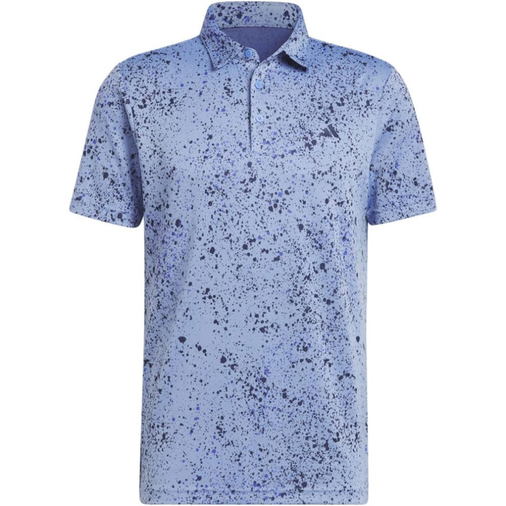 adidas Men's Jacquard Polo Shirt  Blue Fusion  Small