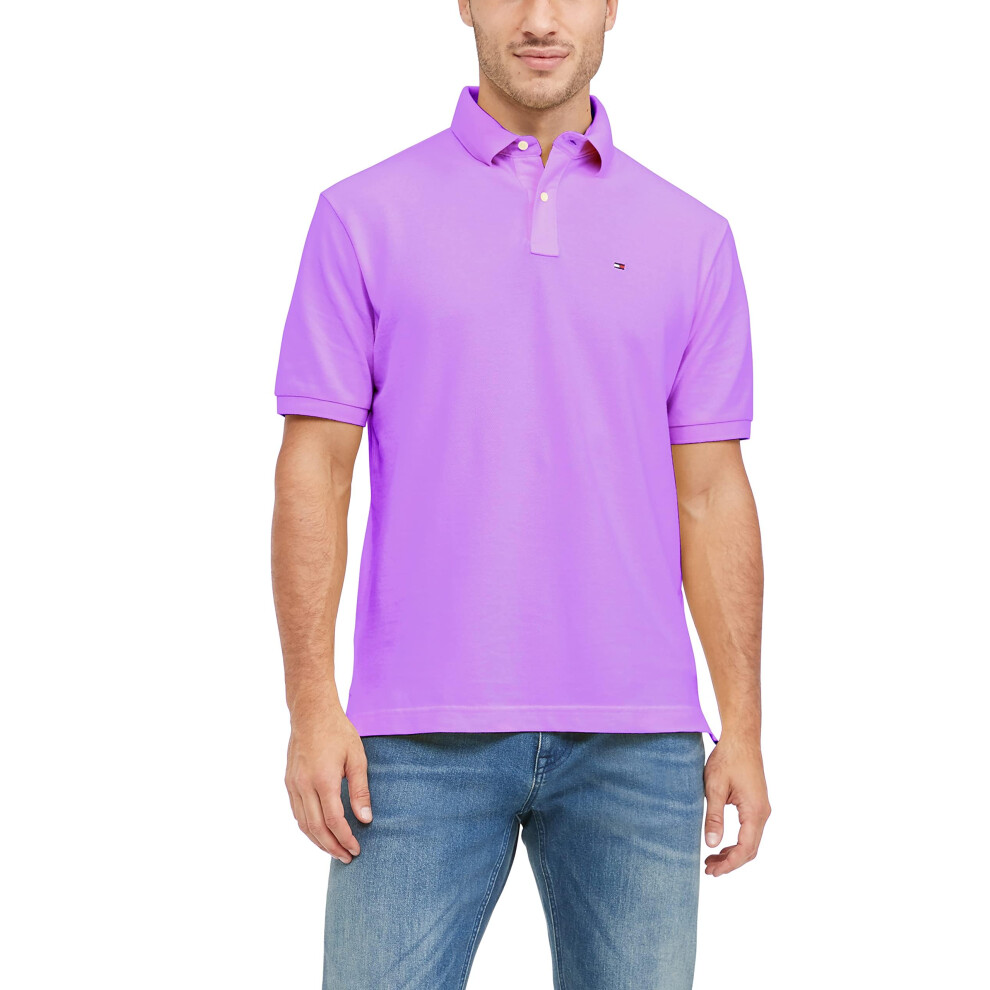 Tommy Hilfiger Men's Regular Short Sleeve Cotton Pique Polo Shirt in C