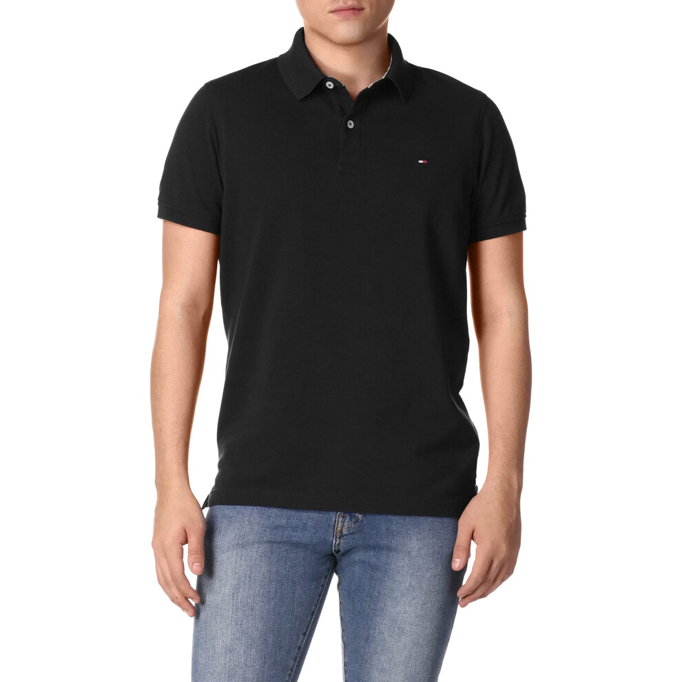 Tommy Hilfiger Men's Short Sleeve Stretch Pique Polo Shirt in Slim Fit