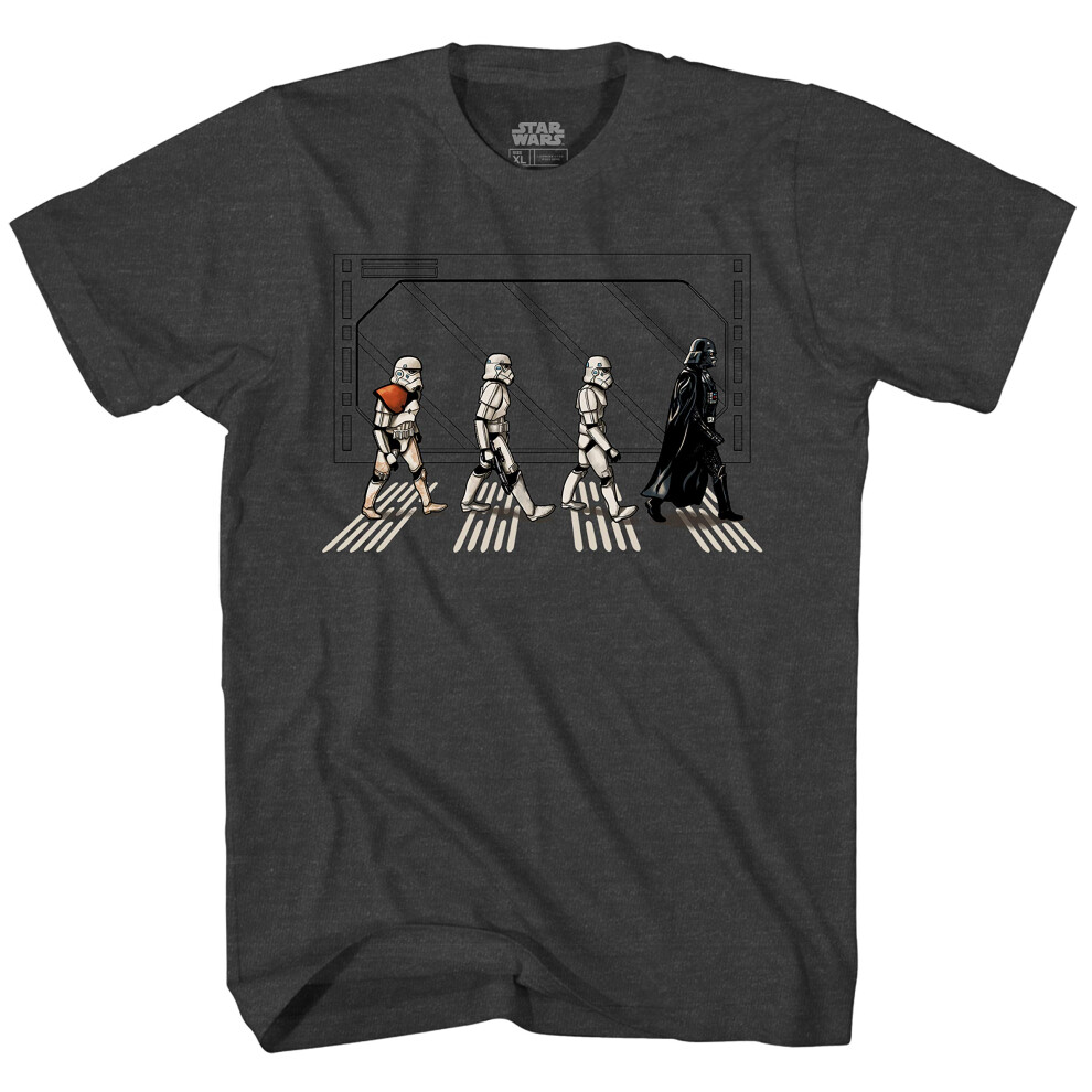 STAR WARS Death Star Road Stormtrooper Crossing T-shirt (Medium  Charc