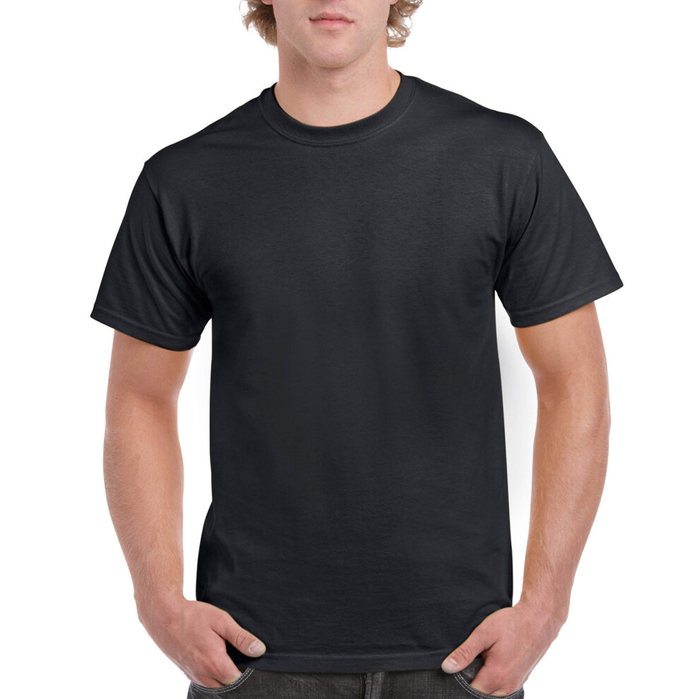 Gildan Men's Ultra Cotton Crewneck T-Shirt  Black  XXXX-Large (4 Pack)