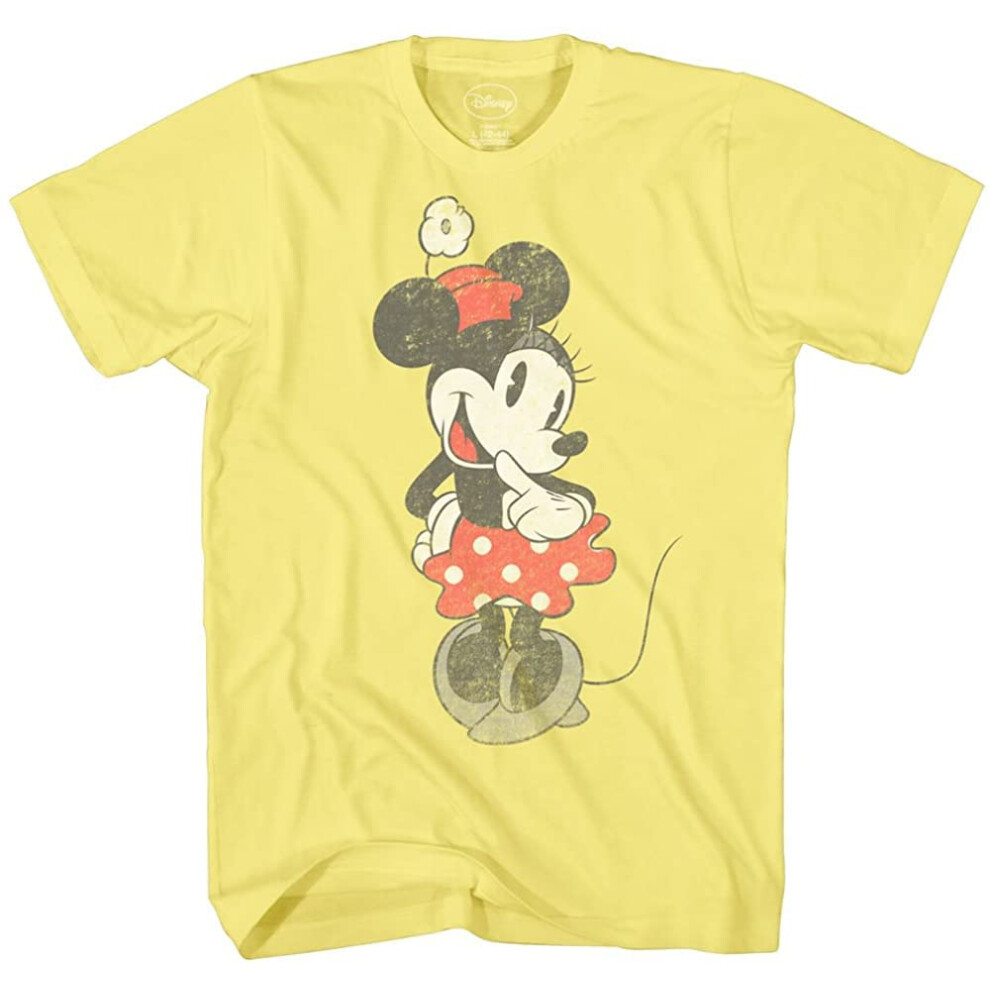 Disney Shy Minnie Mouse Graphic Tee Classic Vintage Disneyland World A