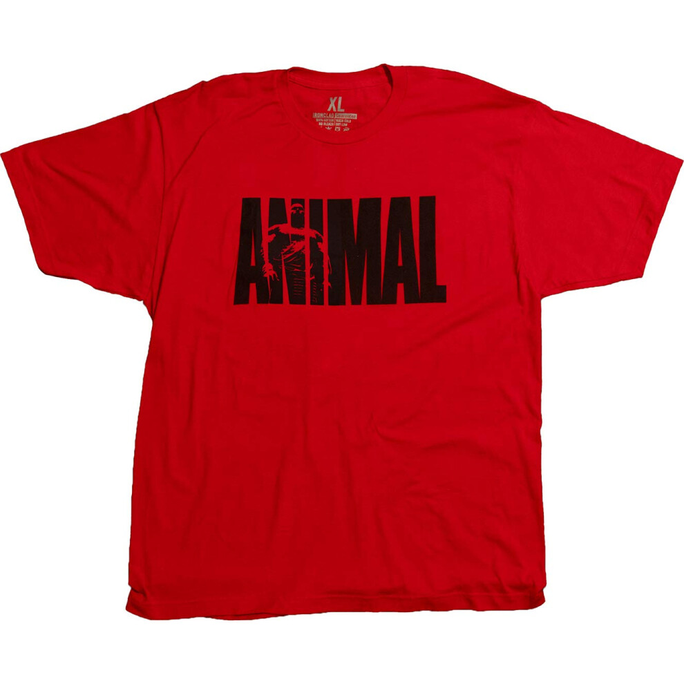 Animal mens Iconic M-stak Premium Tee T Shirt  Red  X-Large US