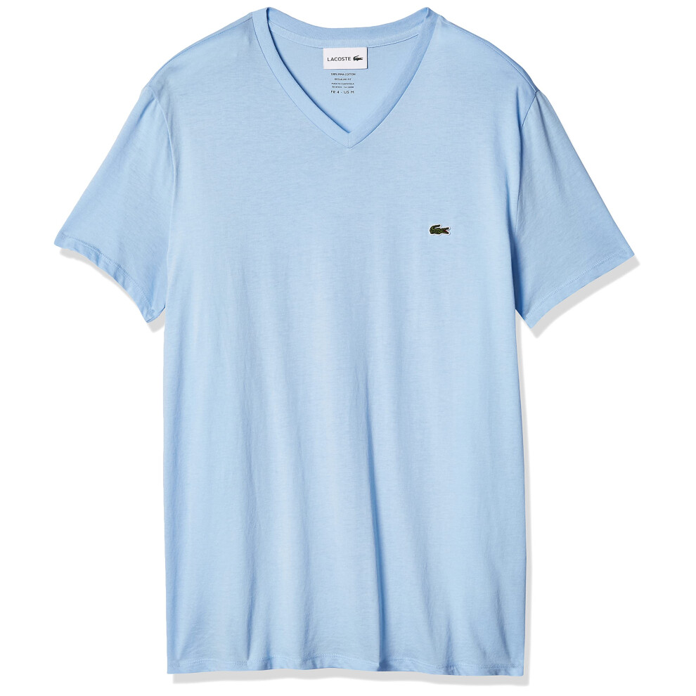 Lacoste Men's Short Sleeve V-Neck Pima Cotton Jersey T-Shirt  Overview