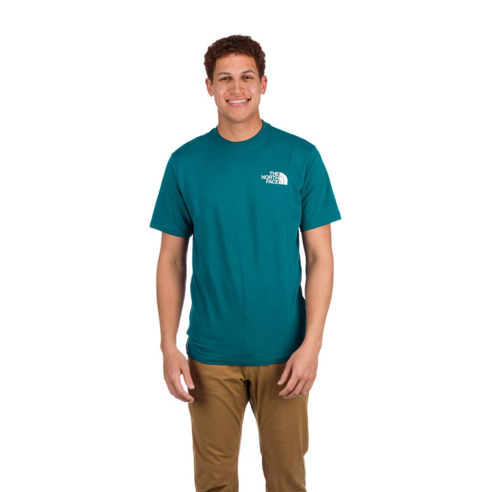 THE NORTH FACE Men's Short Sleeve Throwback Tee  Harbor Blue  Small