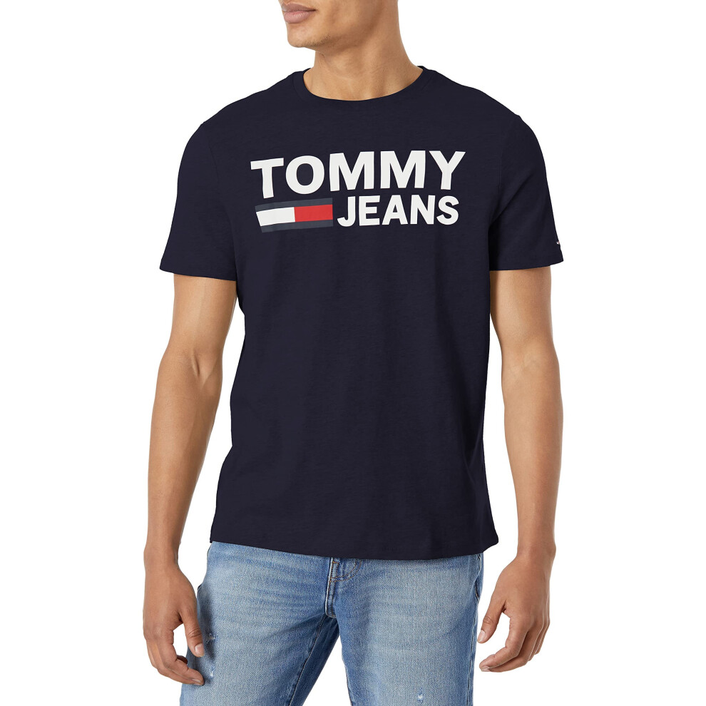 Tommy Hilfiger mens Short Sleeve Graphic T-shirt T Shirt  Deep Blue  M