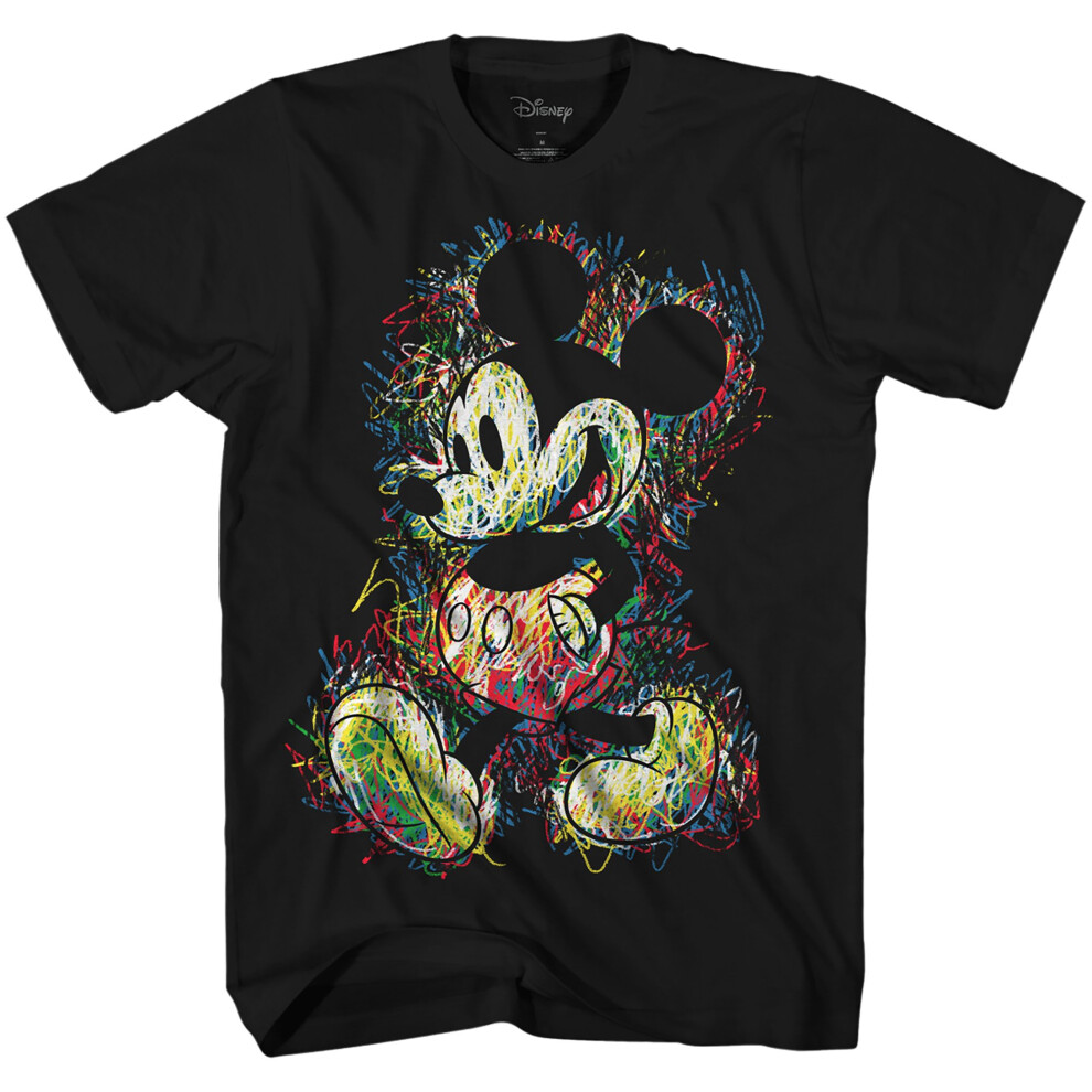 Disney Mickey Mouse Camiseta Camisa para Hombre Adulto Men T-Shirt Gra