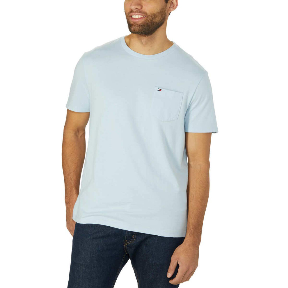 Tommy Hilfiger Mens Crew Neck Short Sleeve T-Shirt (Skyway  XX-Large)