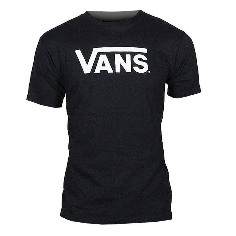 Vans Mens T-Shirt with '' Logo Black Size L