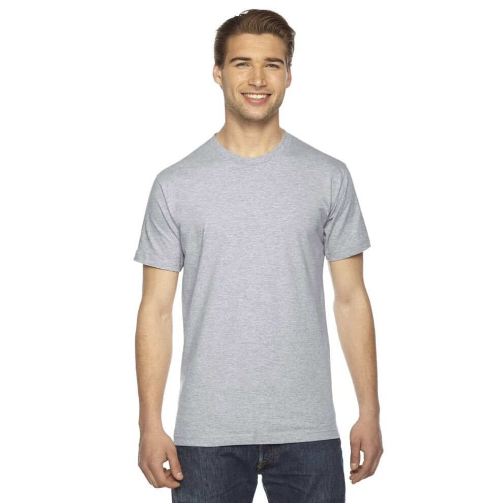 American Apparel Unisex Fine Jersey Short Sleeve T-Shirt  Heather Grey