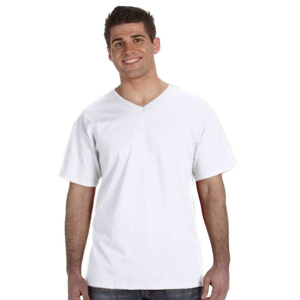 Fruit of the Loom Men's Valueweight V-Neck T-Short Sleeve T-Shirt X-La