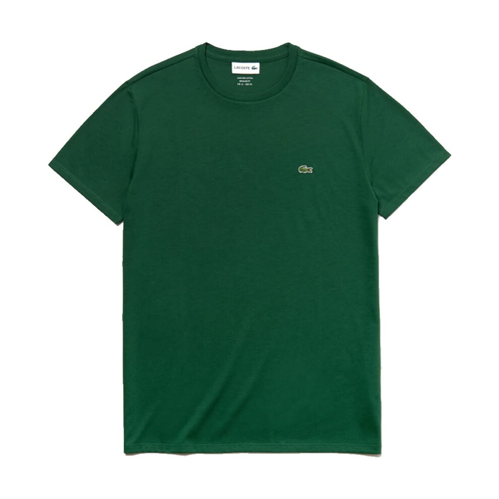 Lacoste mens Short Sleeve Crew Neck Pima Cotton Jersey T-shirt T Shirt