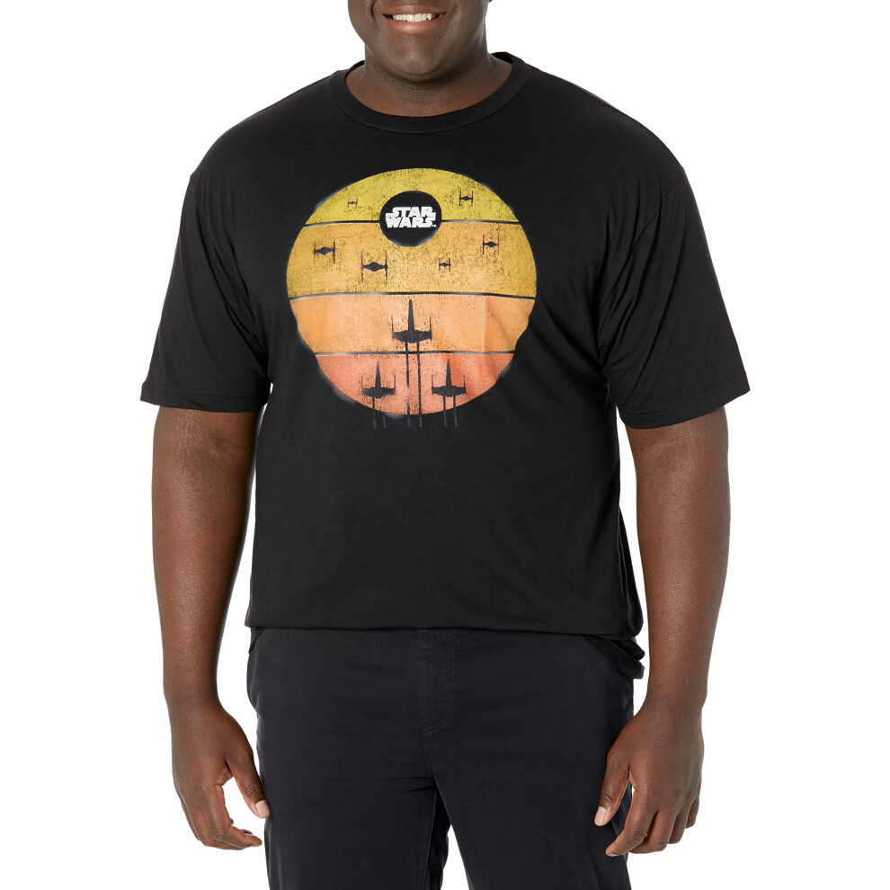 STAR WARS mens Lock on Target Graphic T-shirt T Shirt  Black  5X-Large