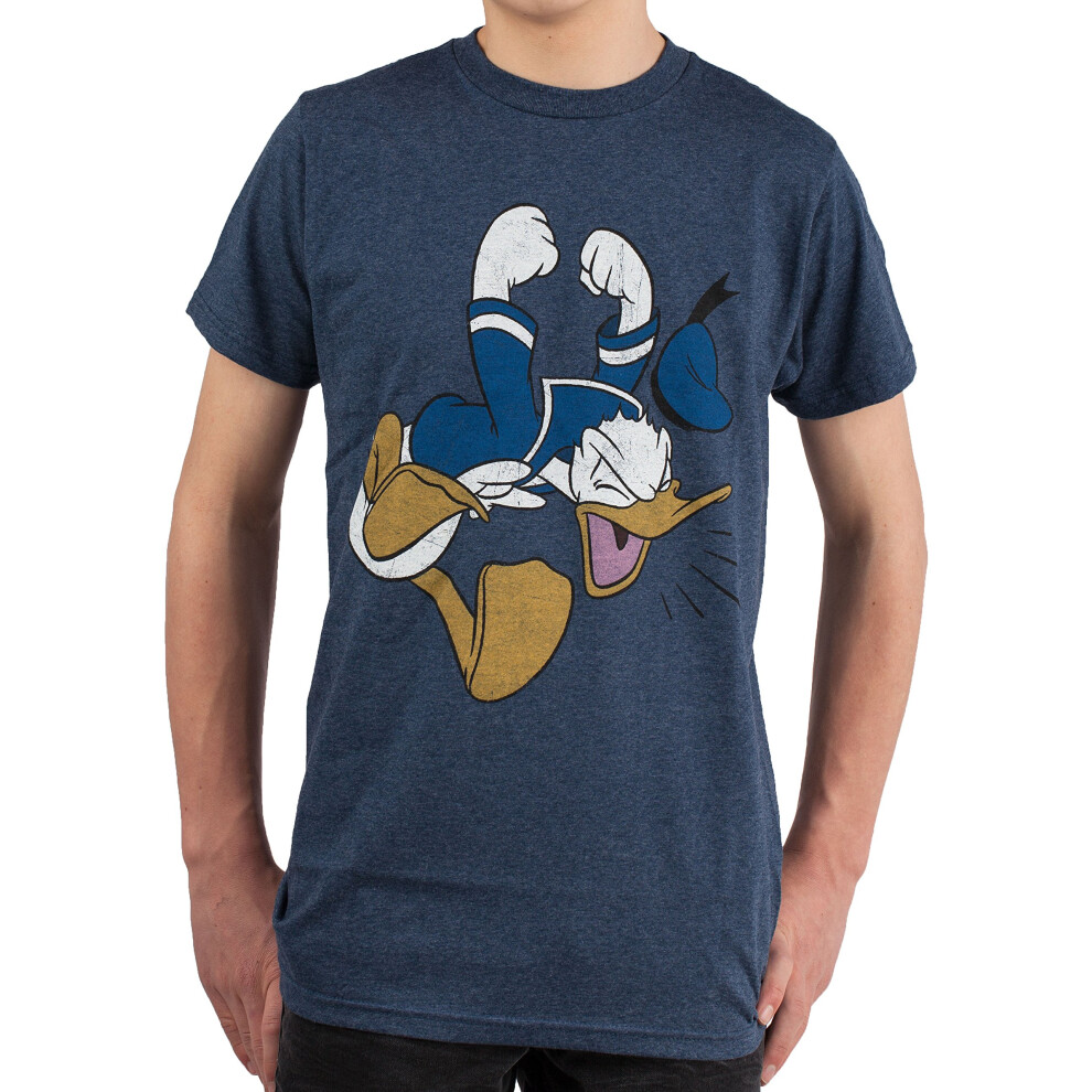 Disney mens Disney Men's Full Size Donald Duck Tantrum T-shirt T Shirt