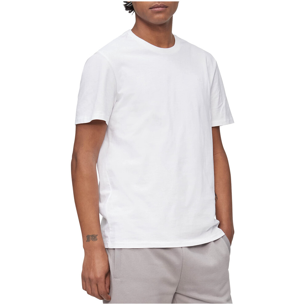 Calvin Klein Men's Smooth Cotton Solid Crewneck T-Shirt  Brilliant Whi