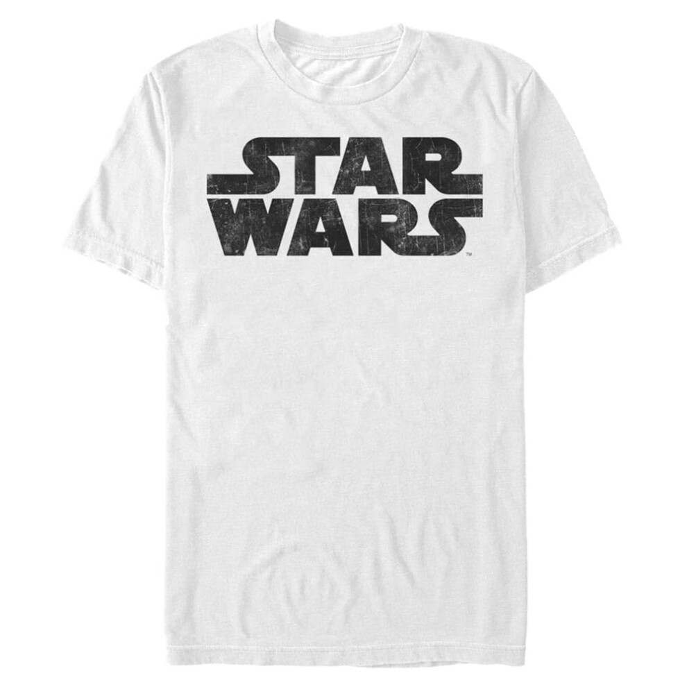 Star Wars Mens Simplest Logo Graphic Tee  White  XX-Large