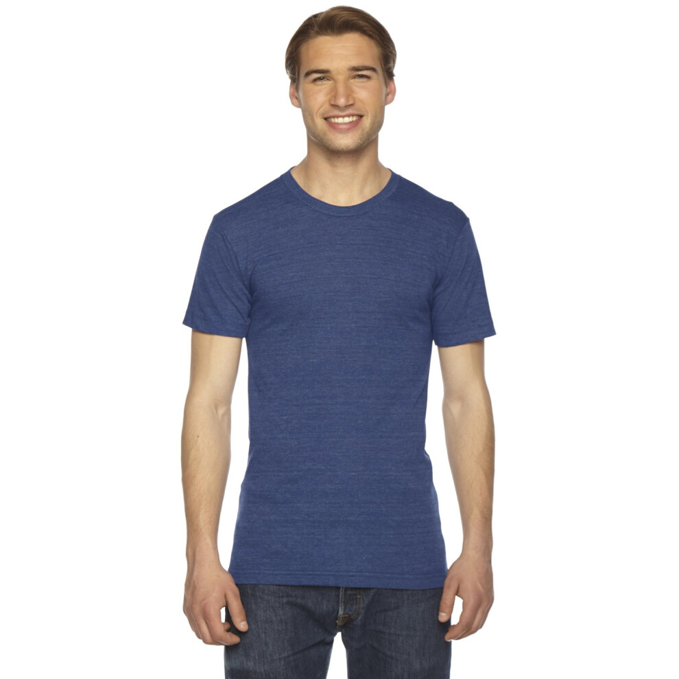 American Apparel Unisex Triblend Short-Sleeve Track T-Shirt M TRI INDI