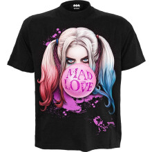 DC Comics - Harley Quinn - MAD Love - Front Print T-Shirt Black - L