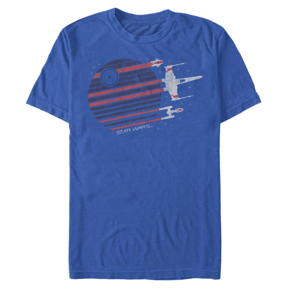 Star Wars Men's Rebel Flyby T-Shirt  Royal Blue  3X-Large