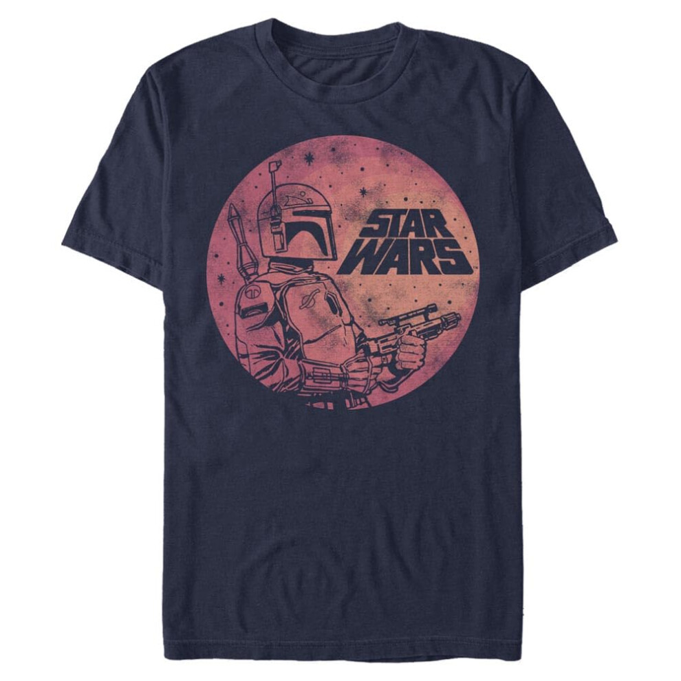 Star Wars Young Men's Fett Up T-Shirt  Navy  3X-Large