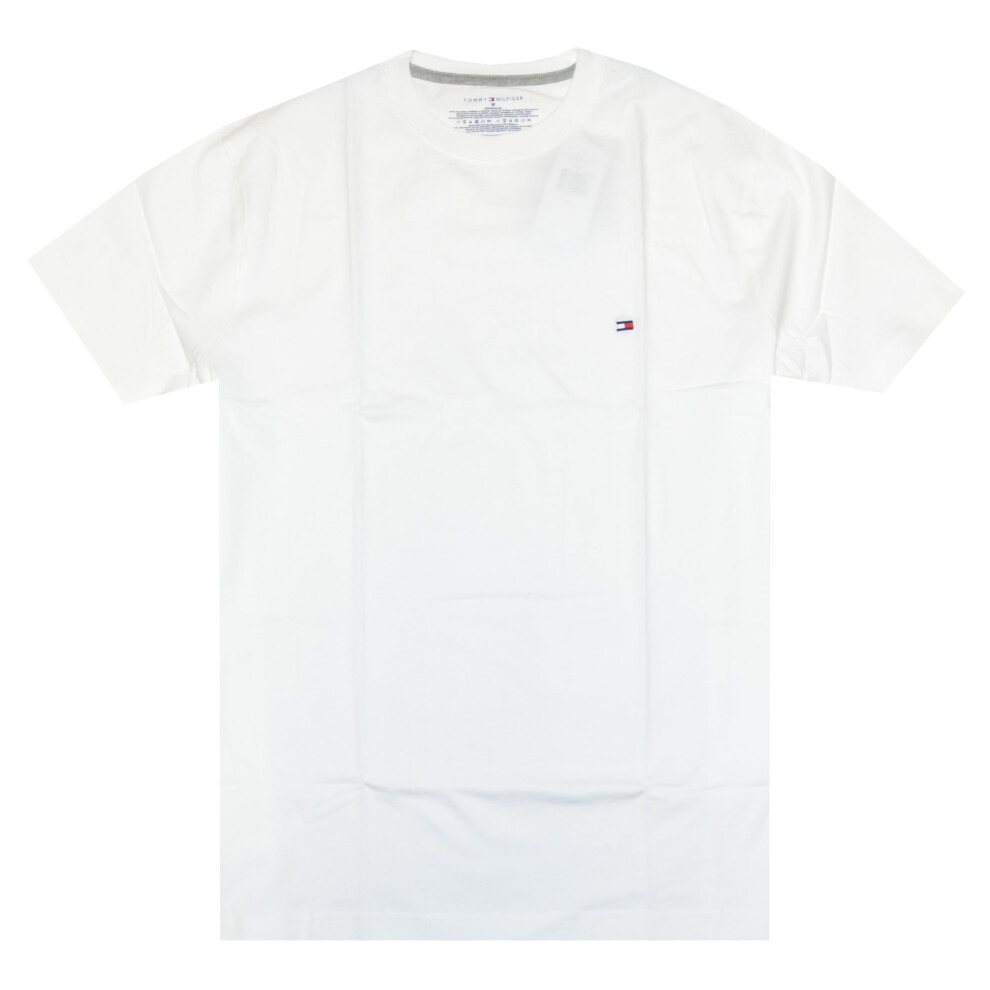 Tommy Hilfiger Men's Classic Fit T-Shirt (XL  White)