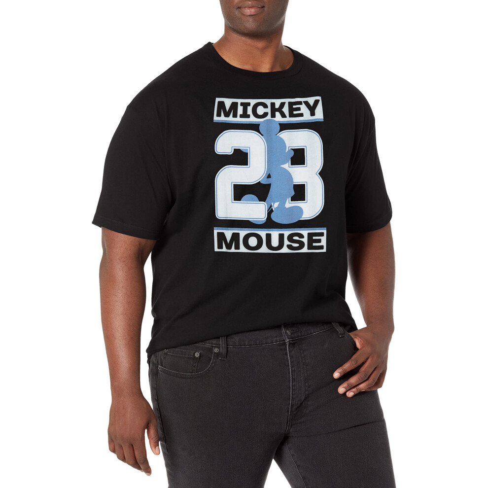 Disney Big & Tall Classic Mickey Shadow Date Men's Tops Short Sleeve T