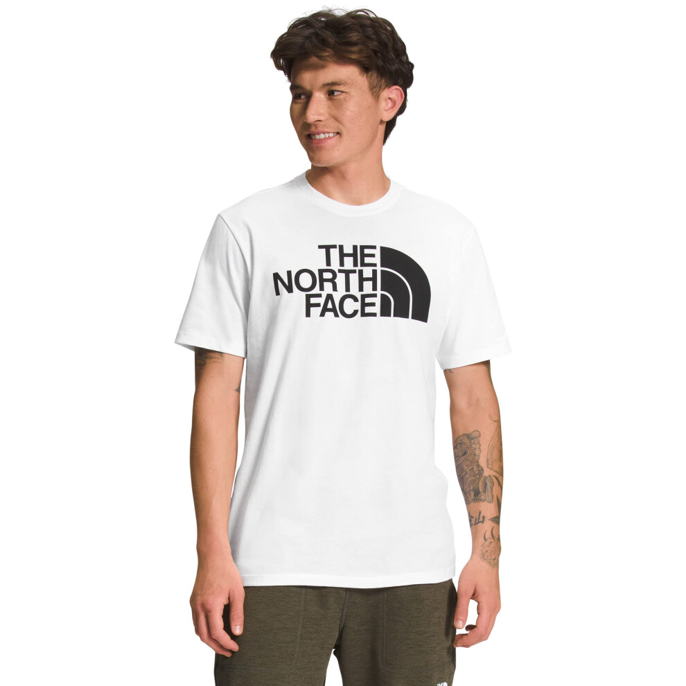 THE NORTH FACE Men's Short Sleeve Half Dome Tee  TNF White/TNF Black